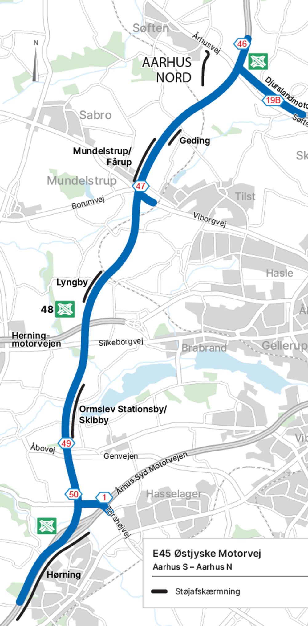 Når udvidelsen af E45 ved Aarhus står klar, sætter Vejdirektoratet ind med flere støjdæmpende tiltag. Når udvidelsen af E45 ved Aarhus står klar, sætter Vejdirektoratet ind med flere støjdæmpende tiltag.
