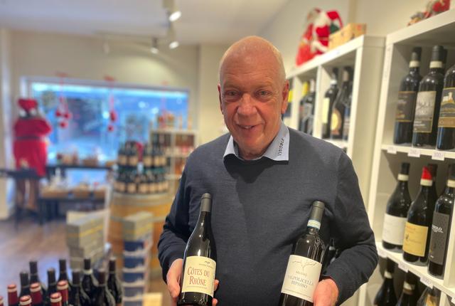 Mogens Christensen med to gode bud på en vin til julemiddagen - en fransk Cotes Du Rhone og en italiensk Ripasso.