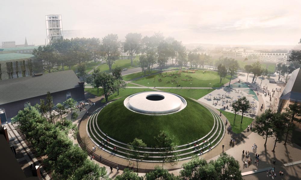 Musikhusparken kommer til at stå klar samtidig med åbningen af 'The Dome'. Her ses, hvordan det kommer til at hænge sammen. 