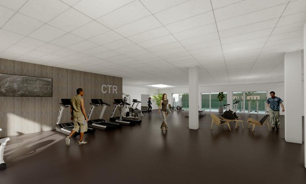 I stuen får Center for Træning og Rehabilitering nye moderne lokaler til genoptræning og behandling af borgere.
