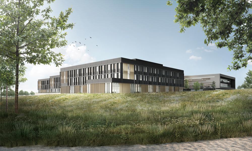 Det nye byggeri inkluderer en forbindelse mellem den eksisterende domicilbygning. Det nye byggeri inkluderer en forbindelse mellem den eksisterende domicilbygning.