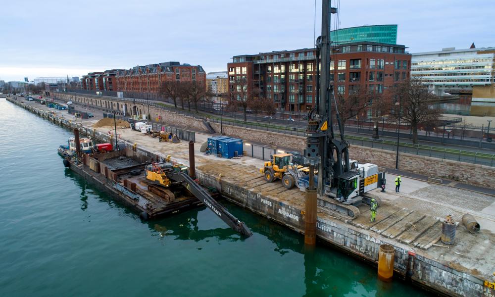 Renoveringen af Langeliniekaj i København. December 2023. Renoveringen af Langeliniekaj i København. December 2023.