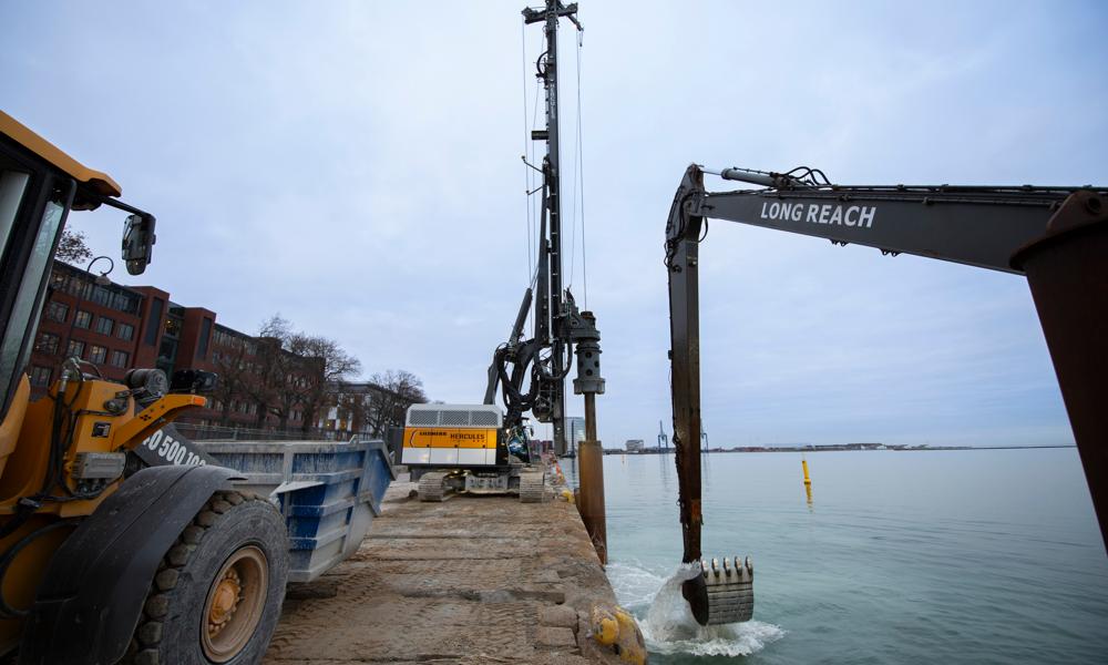 Renoveringen af Langeliniekaj i København. December 2023. Renoveringen af Langeliniekaj i København. December 2023.