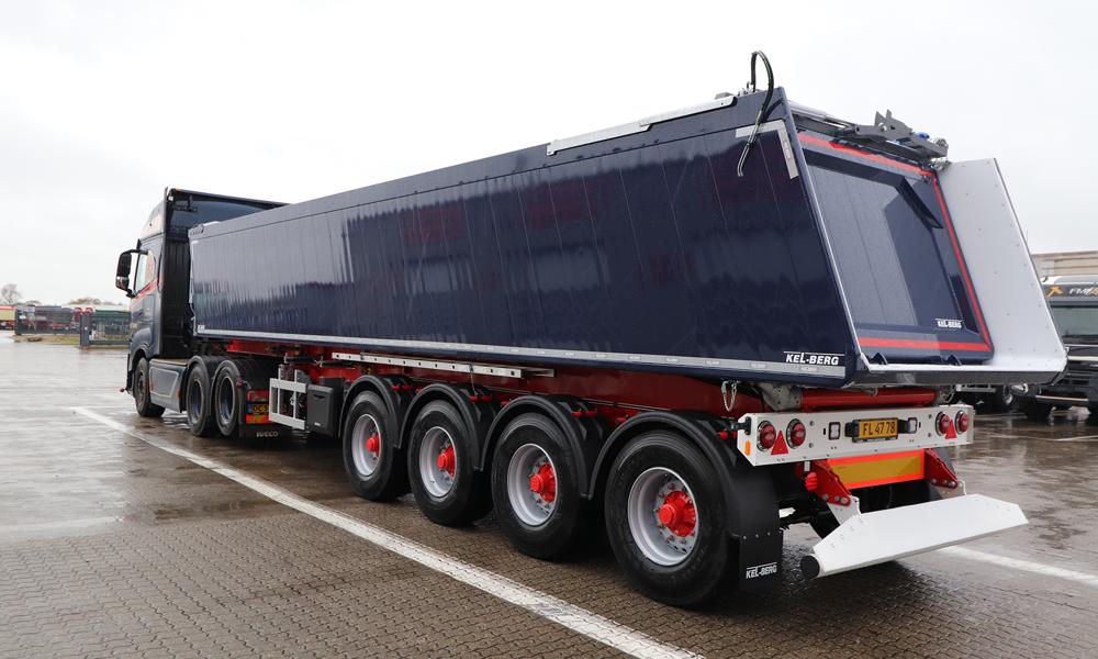 Ny Kel-Berg 4 akslet tiptrailer 37 m3 leveret til L.M. Transport, Ans A/S. Ny Kel-Berg 4 akslet tiptrailer 37 m3 leveret til L.M. Transport, Ans A/S.