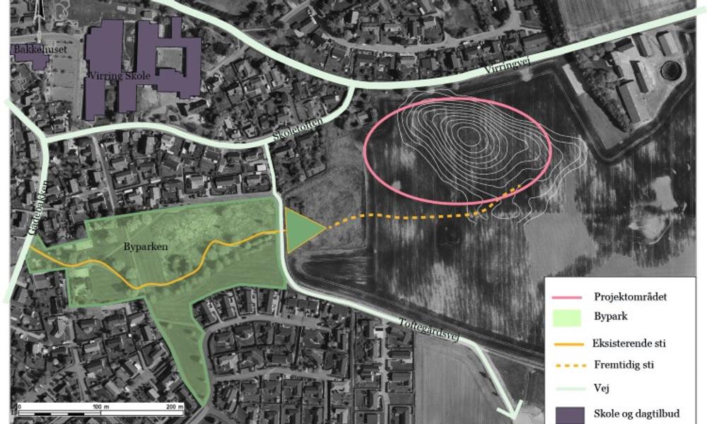 Den nye daginstitution kommer til at ligge i den østlige del af Virring, med adgangsvej via Virringvej. Den nye daginstitution kommer til at ligge i den østlige del af Virring, med adgangsvej via Virringvej.