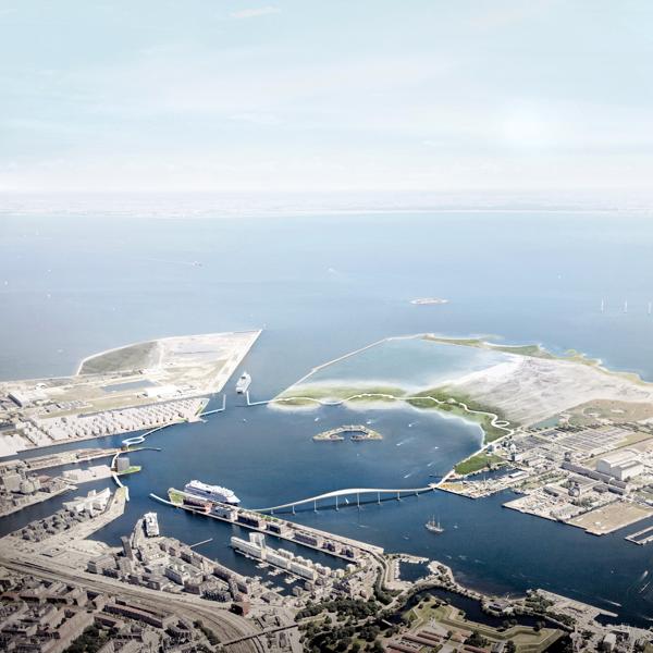 Kronløbsringen er en vision for Københavns havn, tegnet af Tredje Natur. Ringen vil måske i fremtiden sikre mere cykel- og fodgængervenlig adgang til de nye havnearealer. Kronløbsringen er en vision for Københavns havn, tegnet af Tredje Natur. Ringen vil måske i fremtiden sikre mere cykel- og fodgængervenlig adgang til de nye havnearealer.