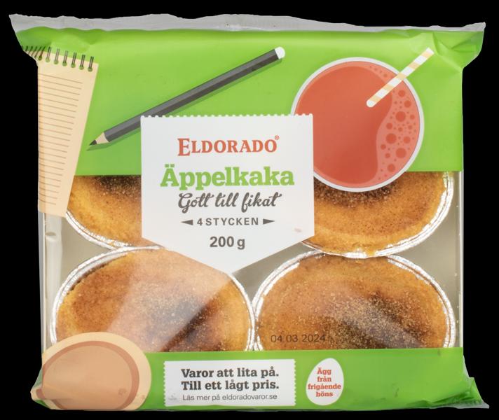 Eldorado – Äppelkaka är nominerad till anti-priset Årets matbluff 2023. Eldorado – Äppelkaka är nominerad till anti-priset Årets matbluff 2023.