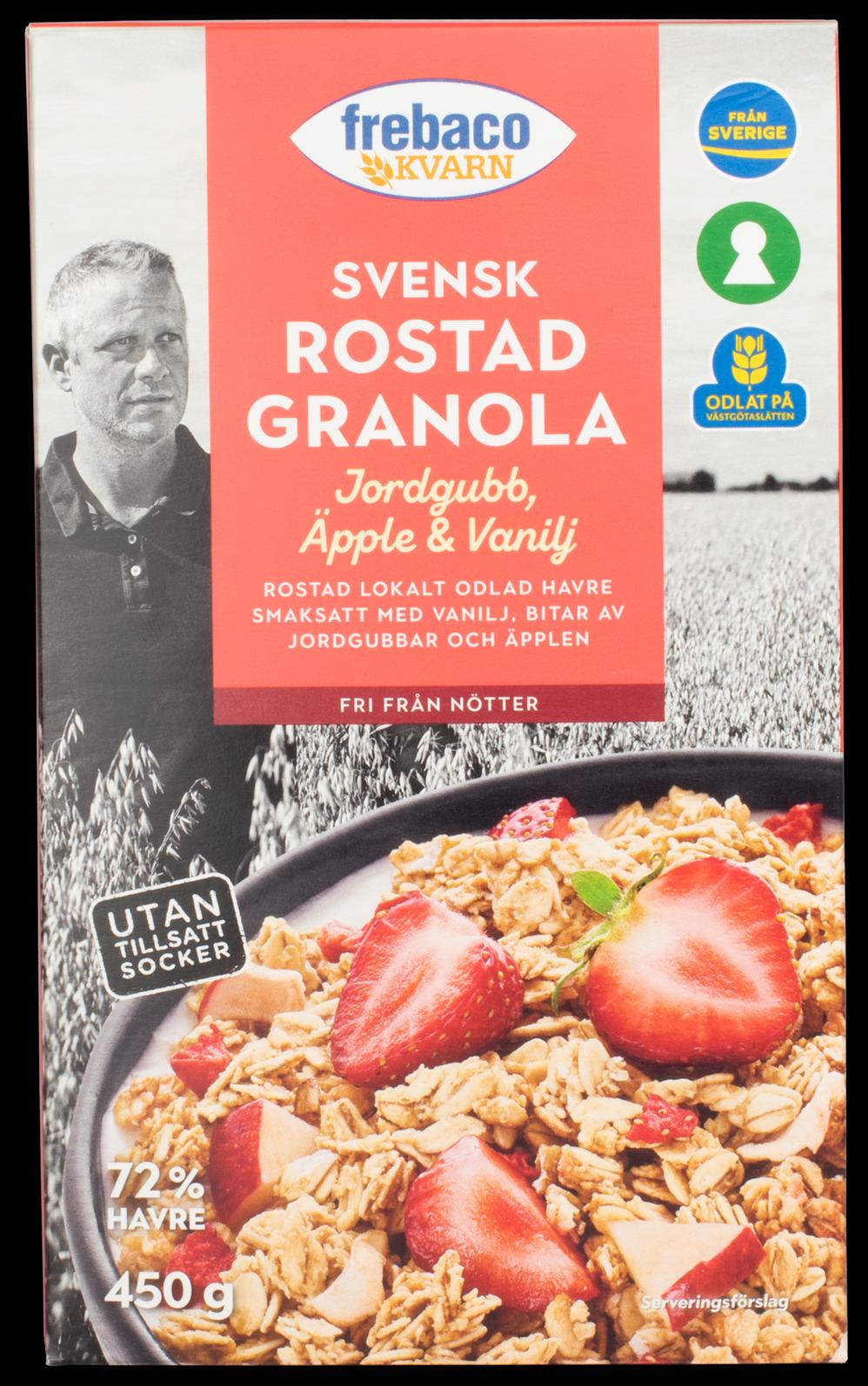 Frebaco kvarn – Rostad granola är nominerad till anti-priset Årets matbluff 2023.