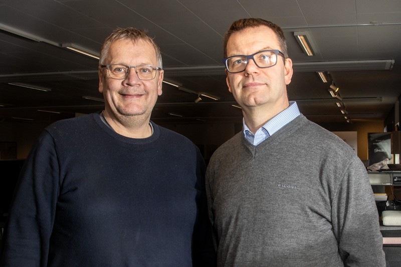 Brian Krabbe Johansen og Mads Fisker Thomsen kan fejre 30 år med fuld fart på Brovst Bolighus.