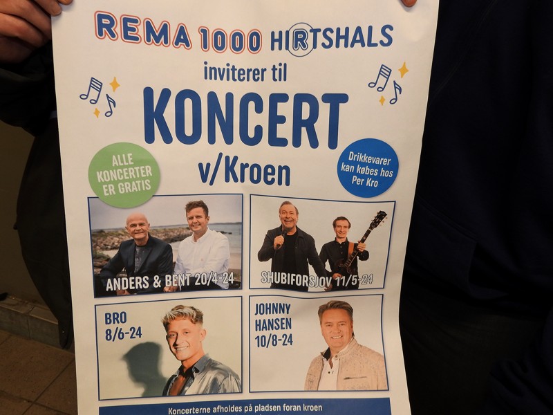 Her er fire koncerter ved Hirtshals Kro og Hotel.
