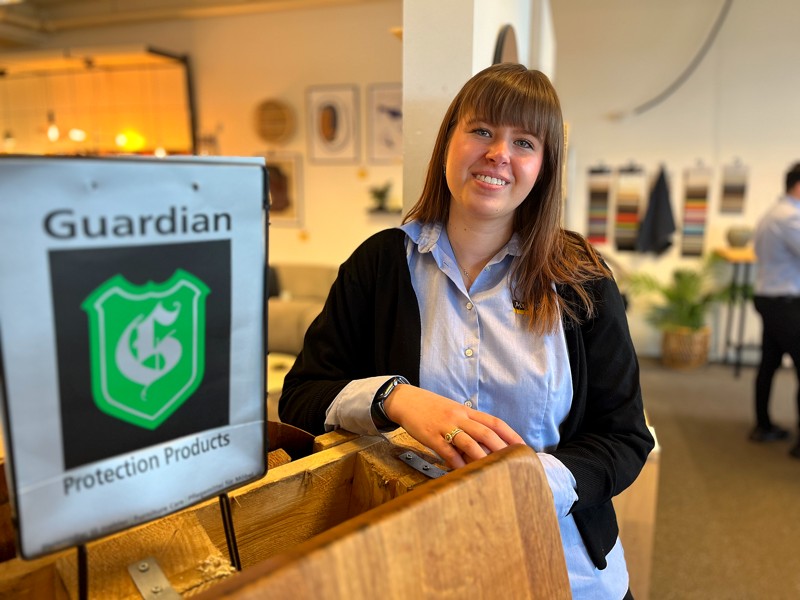 Astrid Yde blev interesseret i produkterne fra Guardian efter et besøg på virksomheden. 
