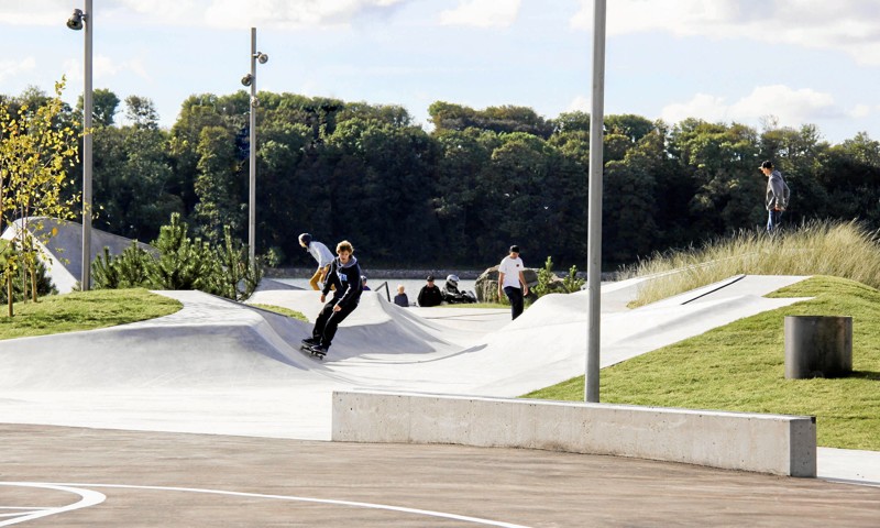 Skaterparken i Lemvig er et af de steder, som bestyrelsen har besøgt for at finde inspiration. Privatfoto