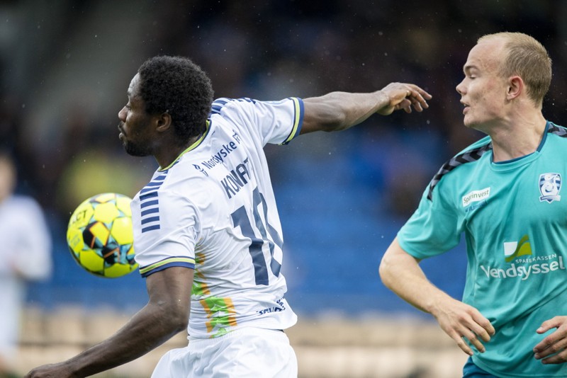 Tiémoko Konaté viste igen sin målfarlighed hos Vendsyssel FF. Arkivfoto: Henrik Bo