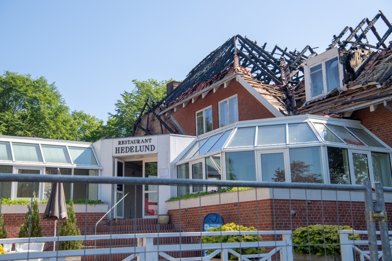 Restaurant Hedelund i Rhododendronparken brændte tilbage i maj 2018.Arkivfoto: Kim Dahl Hansen
