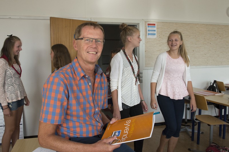 Skoleleder Peter Hansen har grund til at være stolt over, at 8. a på Solhverv Privatskole blev kåret som vindere af Mediekonkurrence for Skoler 2018 - i kategorien ”Bedste Ekstra Bladet, 8.-10 klasse”. Arkivfoto: Grete Dahl