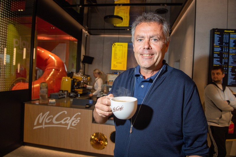 Flemming Fast er indehaver af en lang række McDonalds-restauranter i Nordjylland - nu også den helt nyåbnede i Brønderslev. Foto: Bente Poder