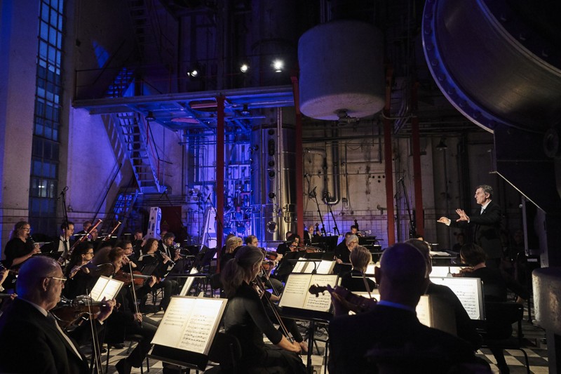 Aalborg Operafestival er kendt for at rykke mange af koncerterne væk fra de etablerede scener og ud i byen - her f.eks. Brænderitårnet på Spritfabrikken.