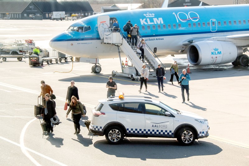 Der kommer måned for måned flere passagerer i Aalborg Lufthavn. Arkivfoto: Lars Pauli