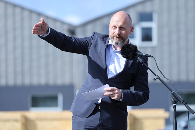 Fabrikschef Morten Keller Caspersen, Novo Nordisk, Hjørring, da der var første spadestik til en ny stor tilbygning til Novo Nordisk i Hjørring.