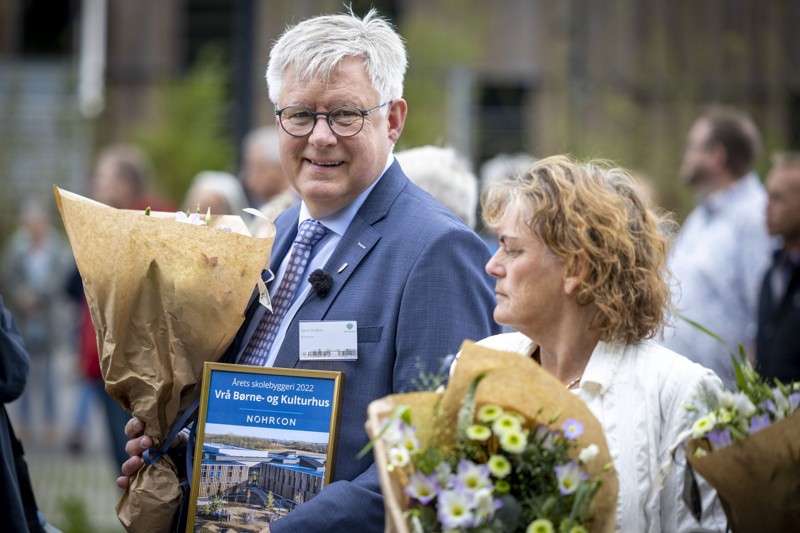 Borgmester Søren Smalbro (V) konstaterede, at den nye skole allerede har trukket nye tilflyttere til Vrå