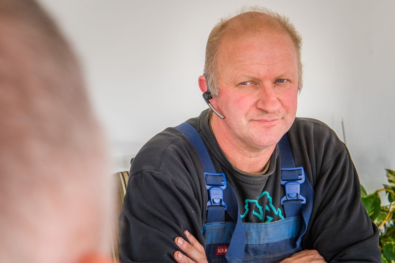 Henrik Thomsen, indehaver af Skovsted Grusgrav, holdt vagt om natten, og det gav bonus. Arkivfoto: Diana Holm
