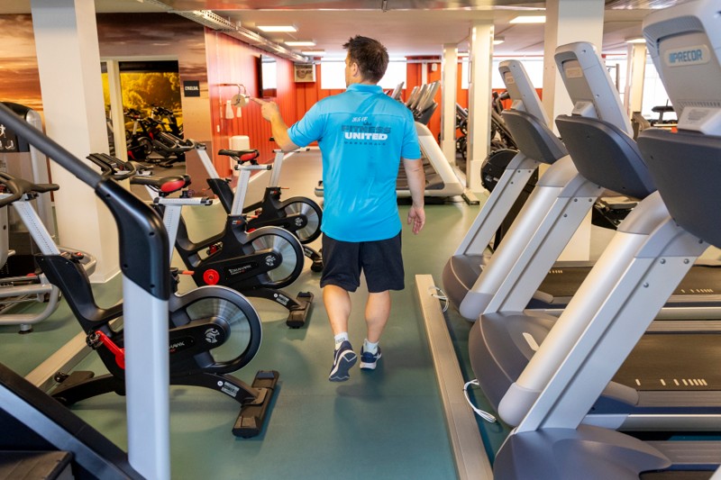Sådan så det ud, da stifter af Fitness United, Thomas Arentsen, viste rundt i det nye center i sommer.