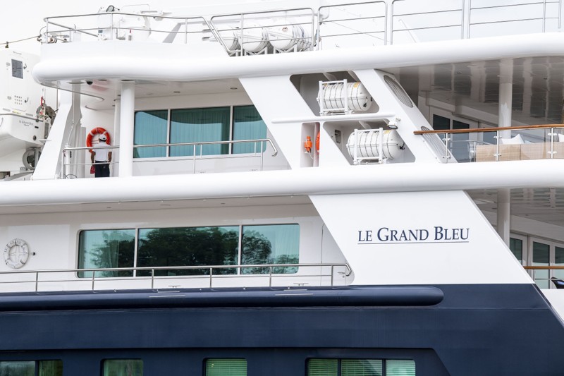 Yachten kom fra København tirsdag morgen og forventes kun at blive en dag. Foto: Lars Pauli