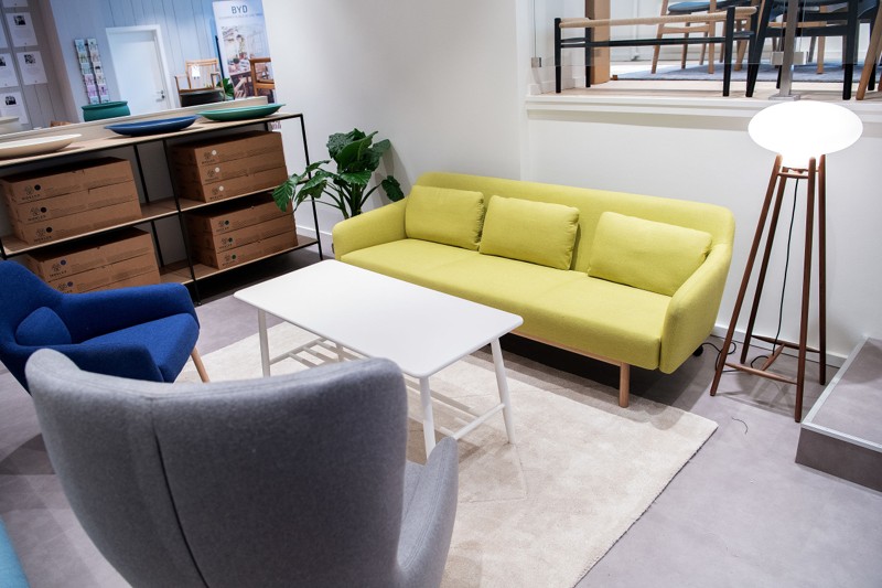 Butikken er indrettet i "rum", hvor kan få inspiration til, hvordan møblerne kan sættes sammen. Foto: Lars Pauli