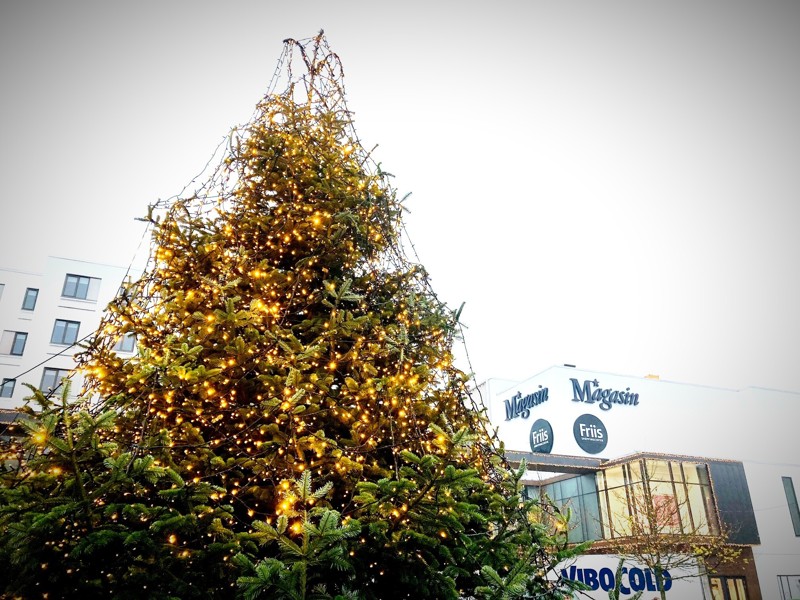 Du finder det traditionsrige juletræ på Gabels Torv i år. Privatfoto