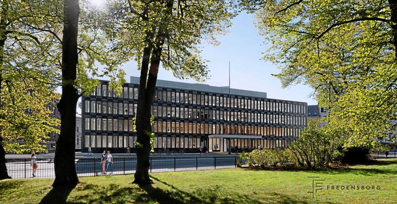 Den tidligere ambassadebygning kommer til at huse kontor- og arbejdspladser, restauration med 360 graders udsigt og tagterrasse med kig til den norske kongefamilies slotspark.