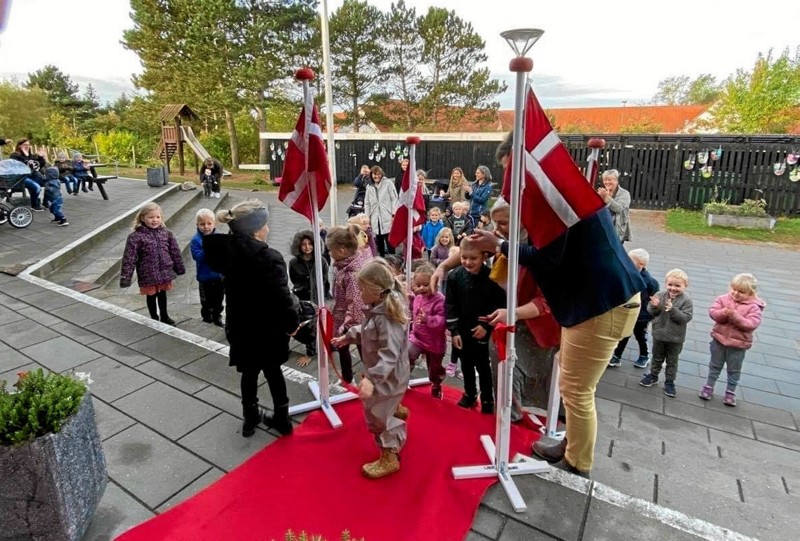 En festlig indvielse og velkomst til dagplejen, som får lokaler i Kridthuset i Løgstør. Privatfoto