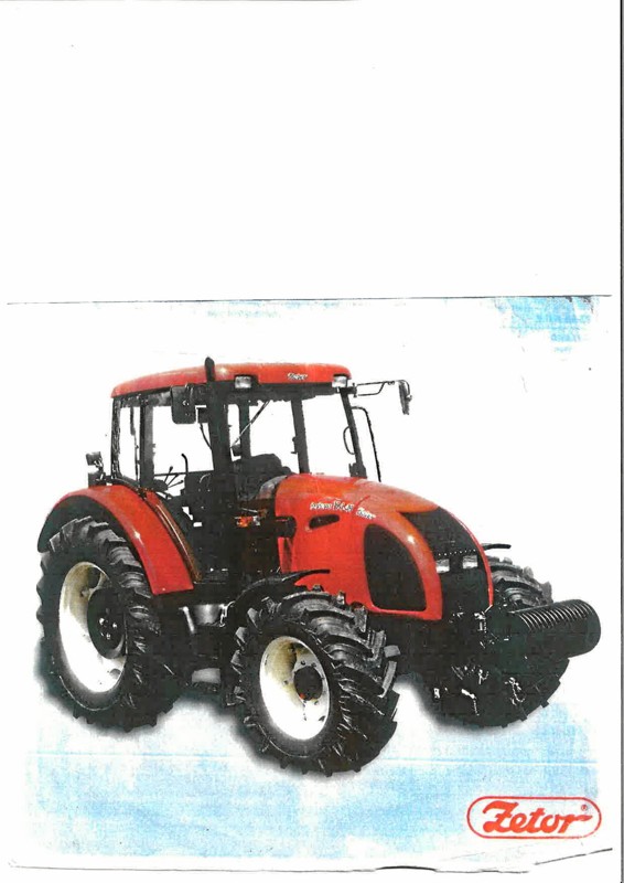 Den Stjålne traktor er en Zetor traktor Forterra 11441. Arkivfoto