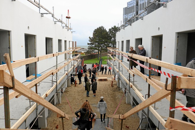 Sæbys nyeste boligprojekt "Udsigten" havde rejsegilde den 30. september. Foto: Tommy Thomsen