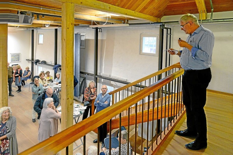 Tidl. borgmester Jørgen Pontoppidan holdt festtale til 75 års-jubilaren. Foto: Niels Reiter