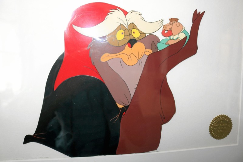 Èn af de originale Cell´s fra den sidste håndtegnede Walt Disney film, Rock-A-Doodle skal give inspiration til selv at gå i gang med at tegne film. Foto: Tommy Thomsen