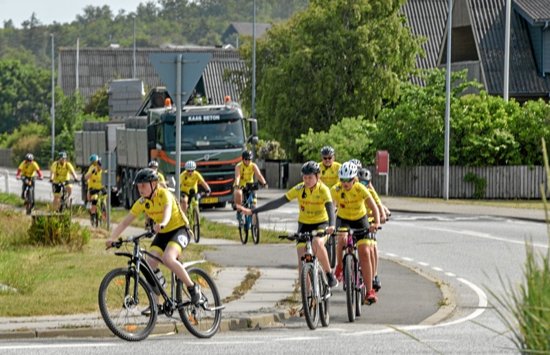 De unge skal cykle til København, og det har de trænet rigtigt længe for at kunne klare. Foto: Mogens Lynge