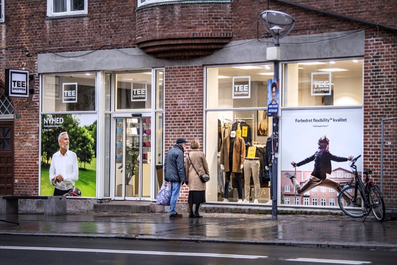Tøjbutikken Teeshoppen på Boulevarden i Aalborg. PR-foto