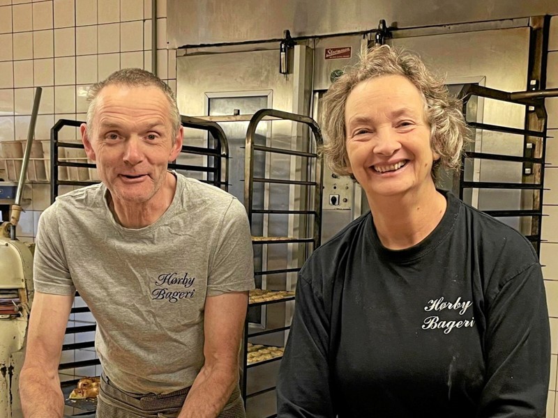 Bagerparret Jan Eriksen og Helle Madsen, Hørby Bageri.