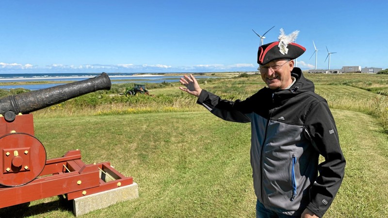 Søren Borup på Nordre Skanse hvor det historiske slag vil blive udkæmpet. Foto: Jan Michael Madsen. Foto: Hans Sejlund