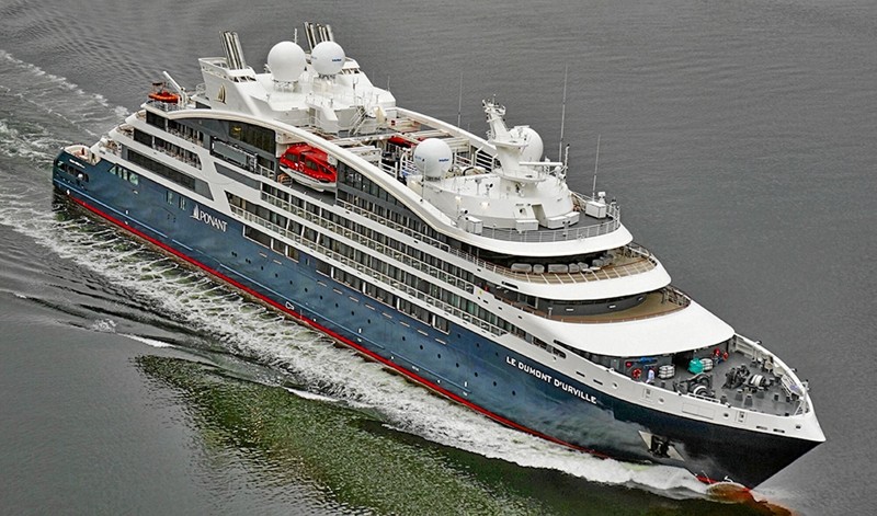 Det første krydstogtskib nogensinde anløber Hanstholm Havn på søndag kl. ca. 9.00. Skibet kommer fra Oslo efter krydstogt i de norske fjorde. Foto: shipinfo.com/ Bernt Sortland. Foto: Ole Iversen