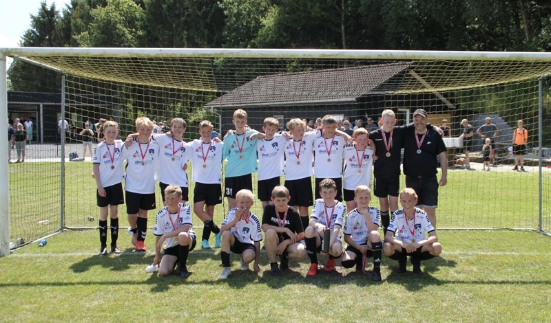 En flot andenplads blev det til for HVA U13-drengene, der gjorde en flot indsats ved Jysk Mesterskab. Privatfoto.