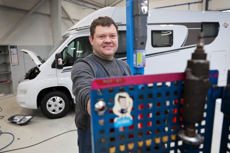 Morten Christensen begyndte i sin tid hos Laur. Jensen på Frederikshavnsvej, og har lige kunnet fejre 30-års-jubilæum.