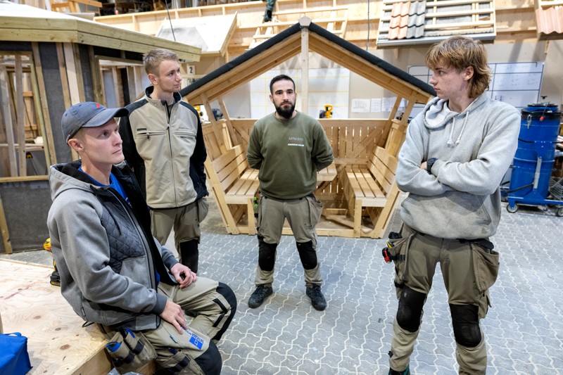Emil Kiilerich Fredensvang, Rasmus Krogh Blok, Andrious Salim og Gustav Krüger er enige om, at det var været en både sjov og lærerig opgave at lave dele til Sallings Winter Lodge.