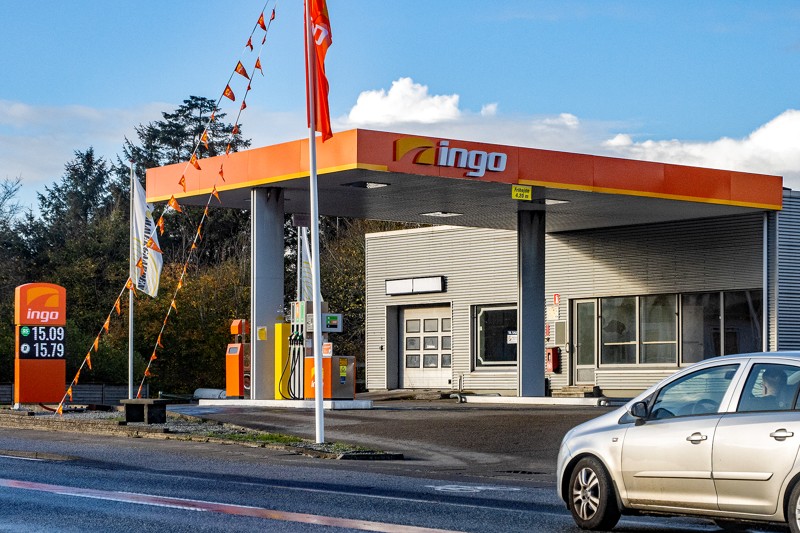 Nu hedder den gamle 1-2-3 benzintank på Østergade i Brovst Ingo.