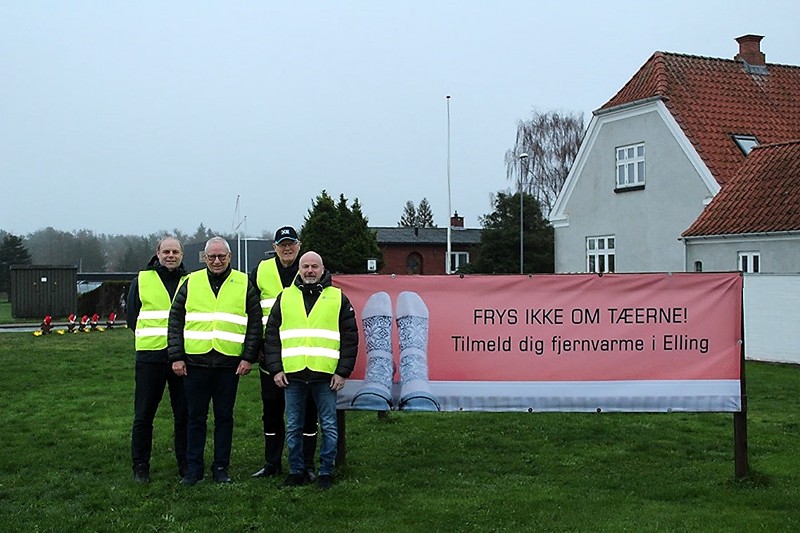 Fjernvarmegruppens opsøgende medlemmer (fra venstre) Allan Thorbøll, Mogens Damm, Kurt Kristensen og Michael Birklykke.