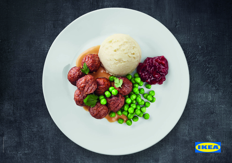 Det første veganske alternativ til de kendte kødboller var de plantebaserede lavet af ærteprotein, havregryn, kartofler, løg og æble.
