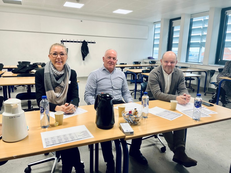 Panelet af lokale erhvervsfolk, der agerede "løver" til projektet. Fra venstre: Katrine Lindgren, Lars Fanth og Lars Dannervig.