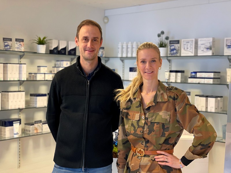 Christian Thorup Kjærgaard, direktør hos GMPack og Amalie Andersen, direktør hos Beauté Pacifique.