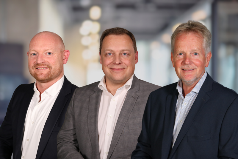 I Norden Advokatfirma er advokaterne (fra venstre) Anders Bredgaard, Mads Kringelbach og Gert Storkborg Jensen nogle af de advokater, der rådgiver inden for vindenergi, solenergi og biogas.