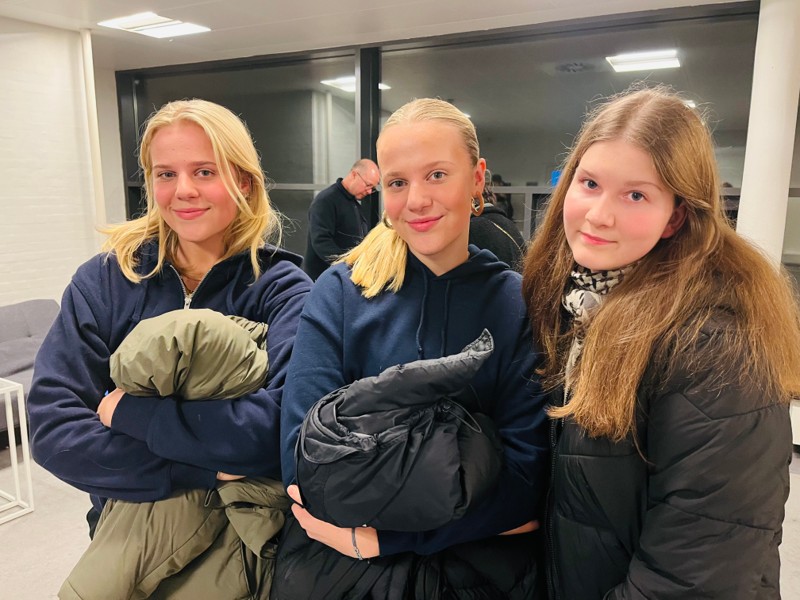 Fra venstre: Maria Diget Møller, Ida Diget Møller og Emma Haugaard Rasmussen.